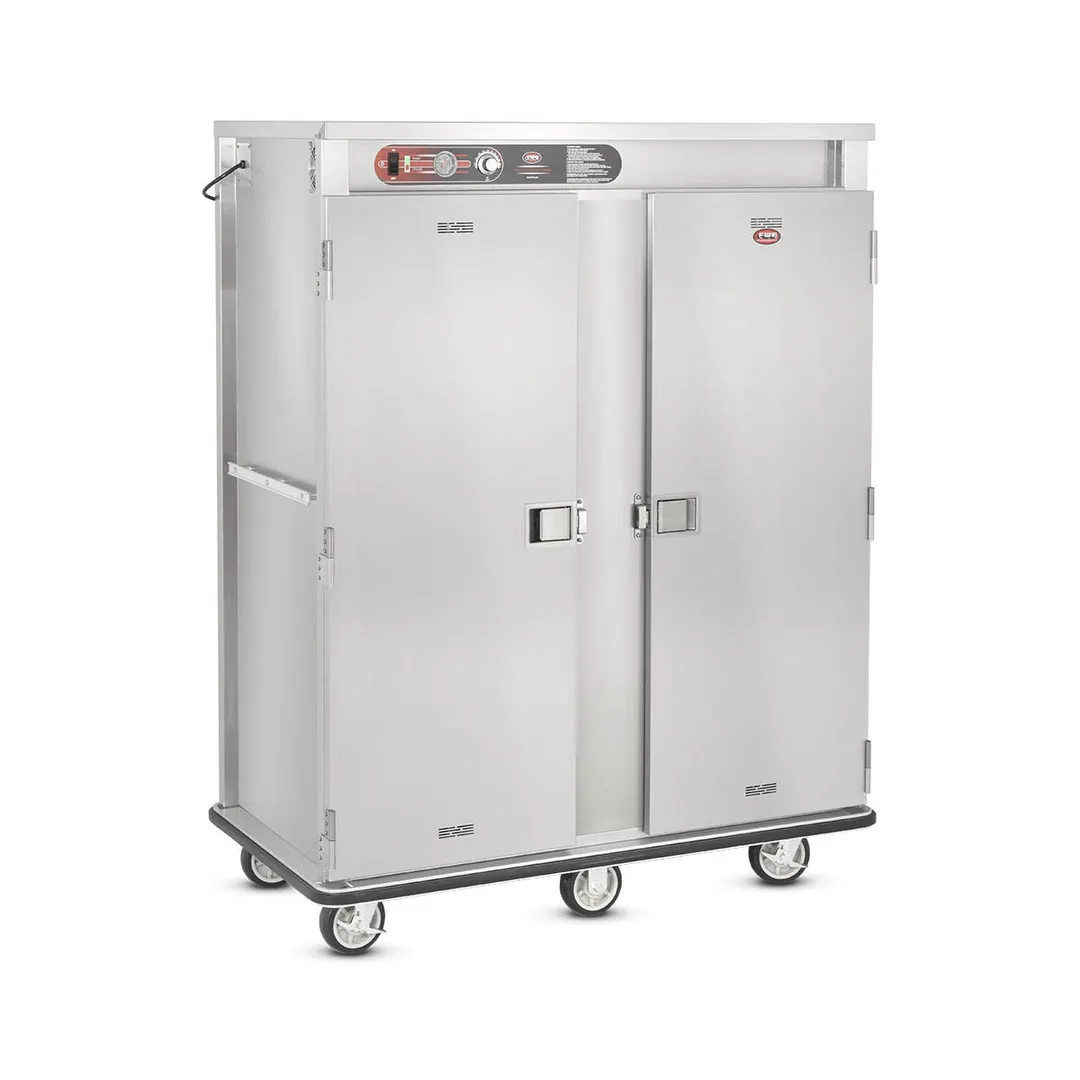 FWE E-1200-XL 2-Door Heated Banquet Cabinet, 120-144 Plates, 73"-78", Stainless Steel, Electric
