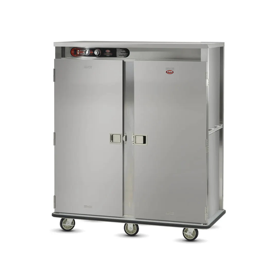 FWE E-1500 1-Section 2-Door Stainless Steel Heated Cabinet, 150 Plate Capacity, Electric Forced Air