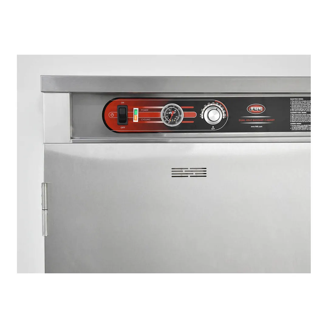 FWE E-1500-XXL Height 2-Door Heated Banquet Cabinet, 150-180 Plates, Electric, Steel, 73"-78"