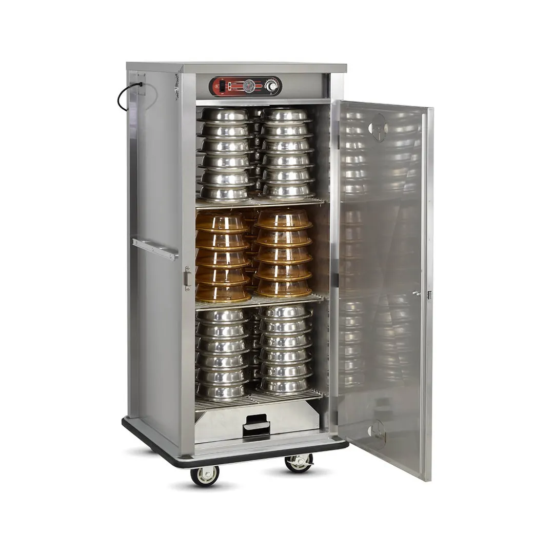 FWE E-600-XL 1-Door Heated Cabinet, 60‑72 Plates, 12‑3/8" Dia., Electric, 73‑78" H, Stainless Drawer