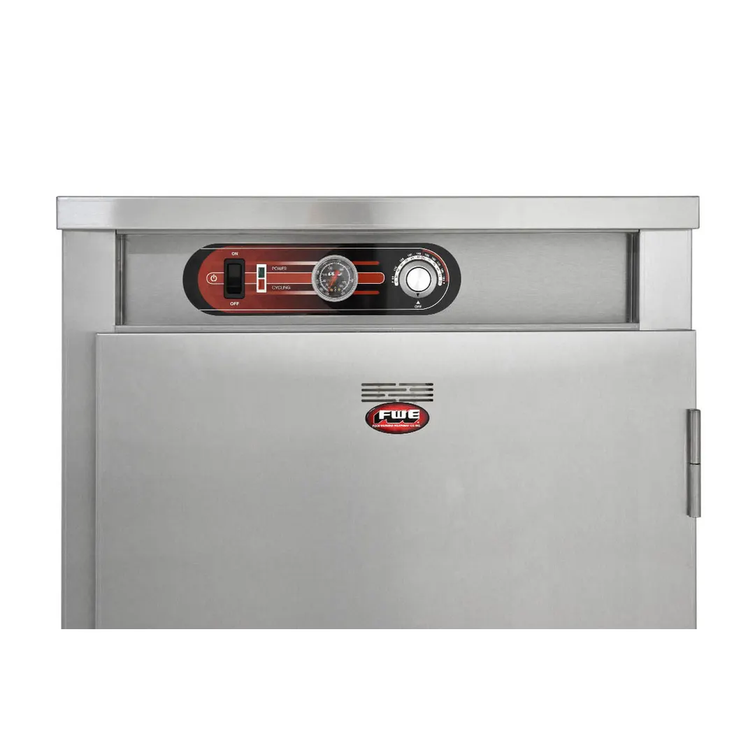 FWE E-600-XL 1-Door Heated Cabinet, 60‑72 Plates, 12‑3/8" Dia., Electric, 73‑78" H, Stainless Drawer