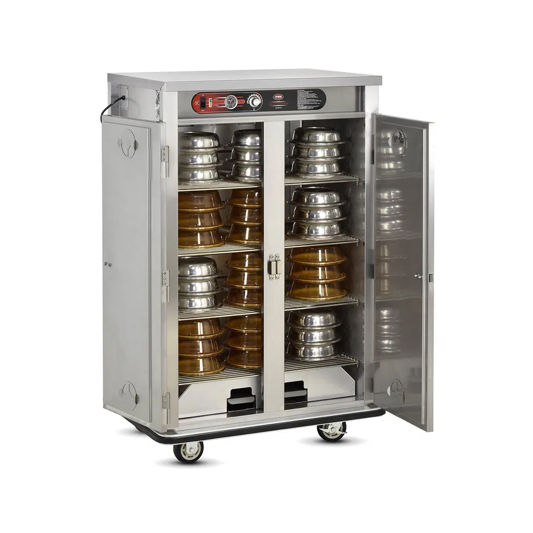 FWE E-720 1-Section 2-Door Holding Cabinet, 61"-66" Height, 72 Plate Capacity, Electric Forced Air