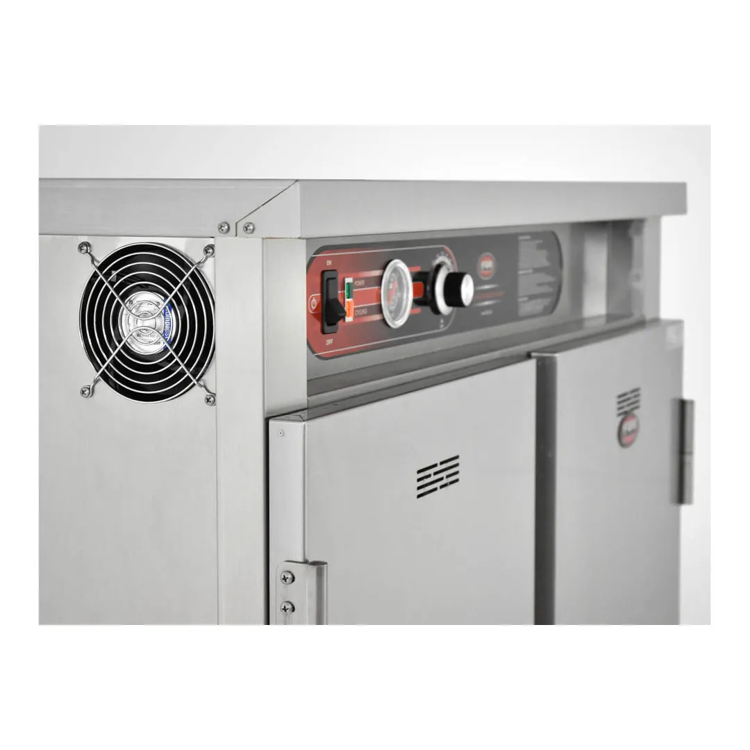 FWE E-720 1-Section 2-Door Holding Cabinet, 61"-66" Height, 72 Plate Capacity, Electric Forced Air