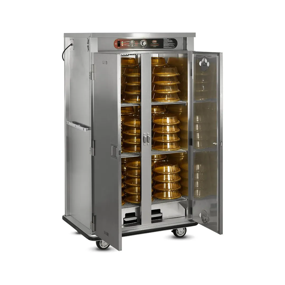 FWE E-900 Full Height 2-Door Solid Heated Holding Cabinet, 90-108 Plates, 73"-78" Height, 3 Shelves