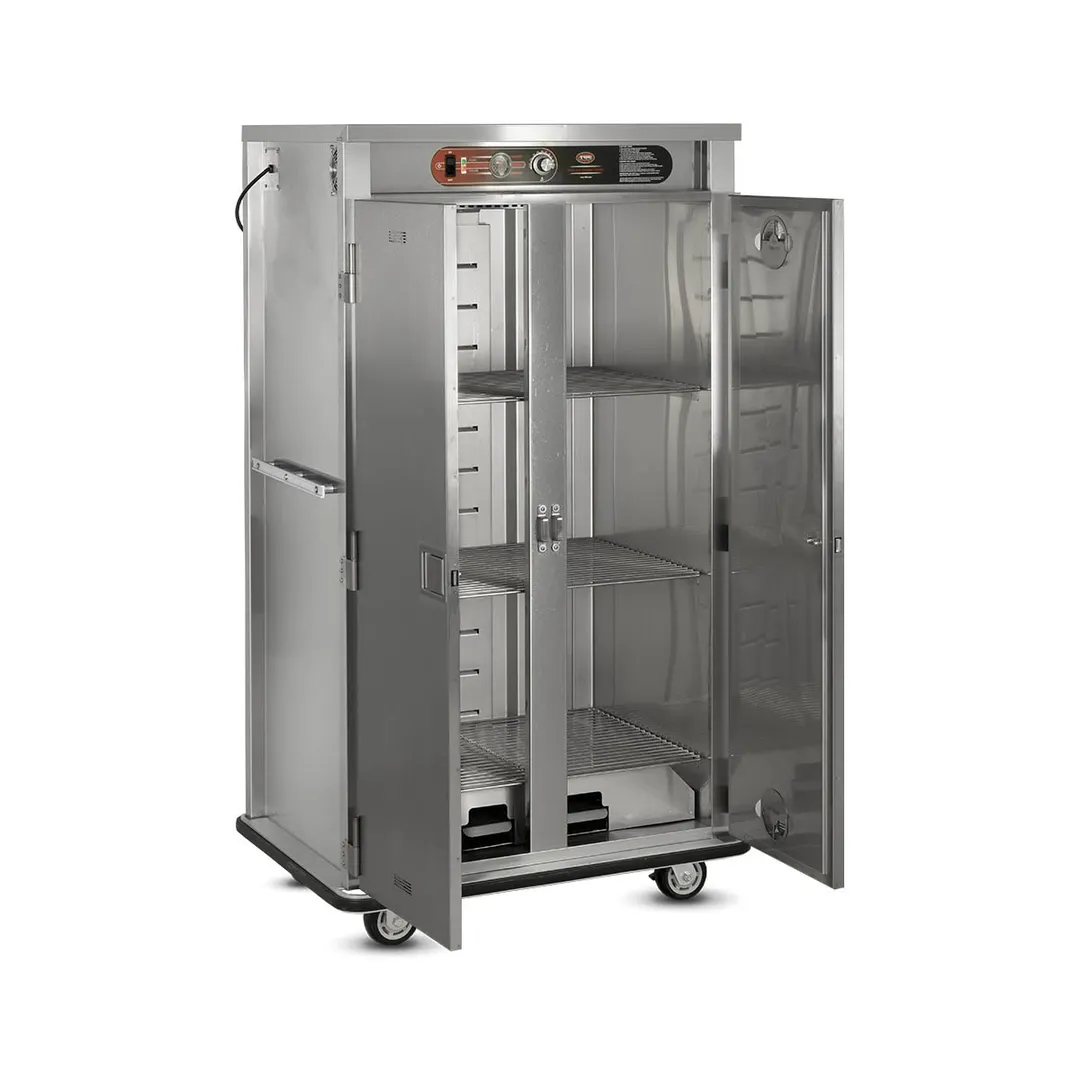 FWE E-900 Full Height 2-Door Solid Heated Holding Cabinet, 90-108 Plates, 73"-78" Height, 3 Shelves