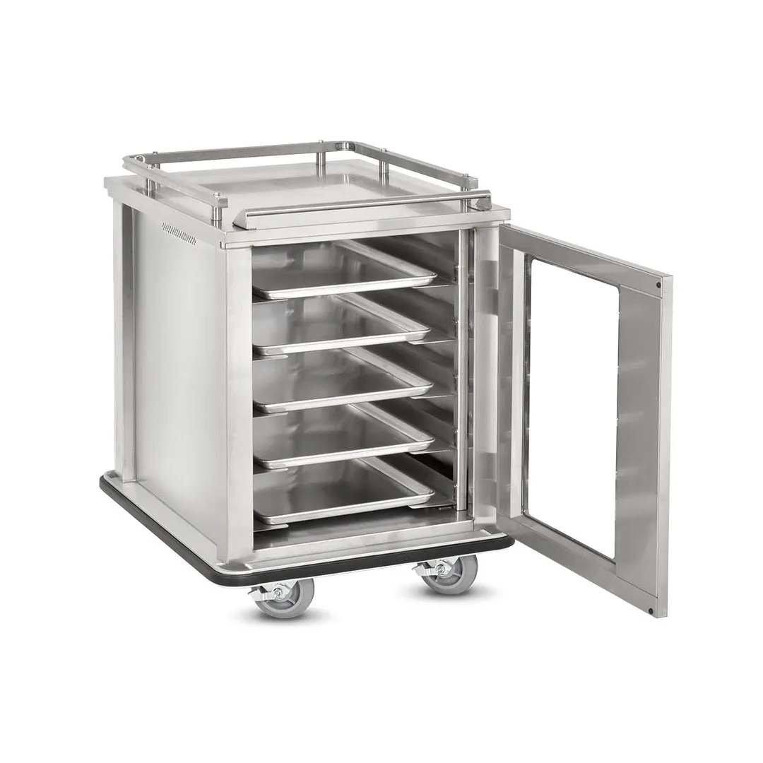 FWE ETC-1520-10 Stainless Steel 10 Tray Mobile Patient Meal Delivery Cart