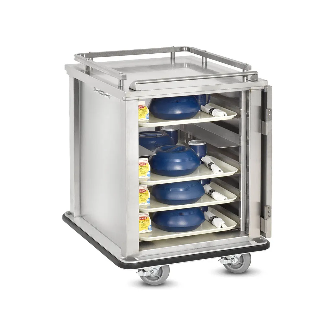 FWE ETC-1520-10 Stainless Steel 10 Tray Mobile Patient Meal Delivery Cart