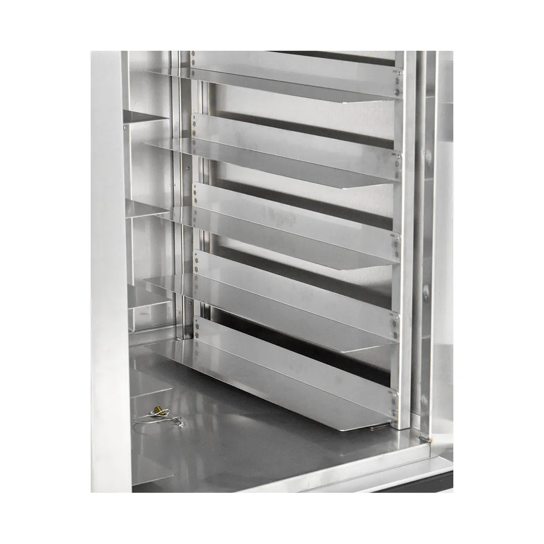 FWE ETC-1520-10 Stainless Steel 10 Tray Mobile Patient Meal Delivery Cart