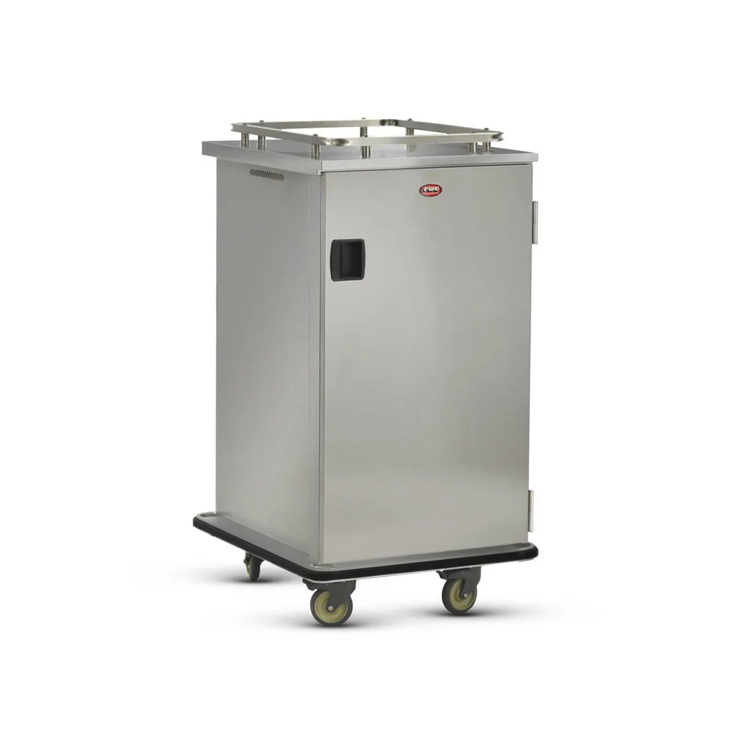 FWE ETC-1520-16 Stainless Steel 16 Tray Mobile Patient Meal Delivery Cart