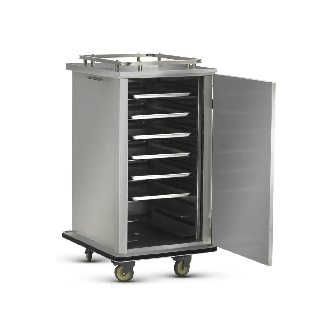 FWE ETC-1520-16 Stainless Steel 16 Tray Mobile Patient Meal Delivery Cart