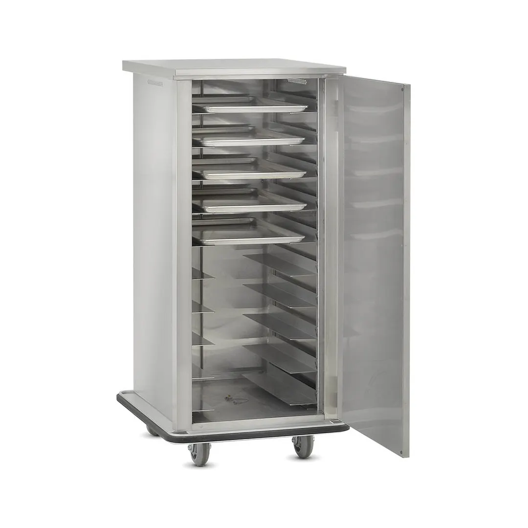 FWE ETC-1520-20 Stainless Steel 20 Tray Mobile Patient Meal Delivery Cart