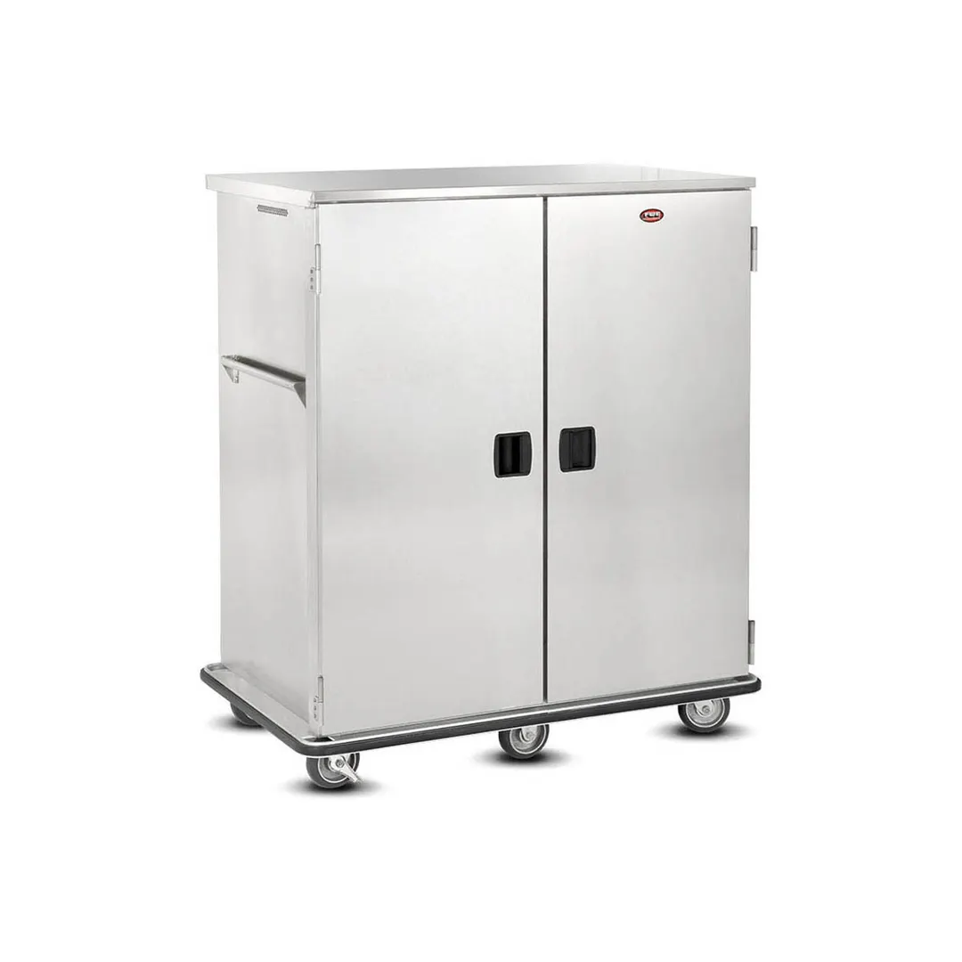 FWE ETC-1520-40 Stainless Steel 40 Tray Mobile Patient Meal Delivery Cart