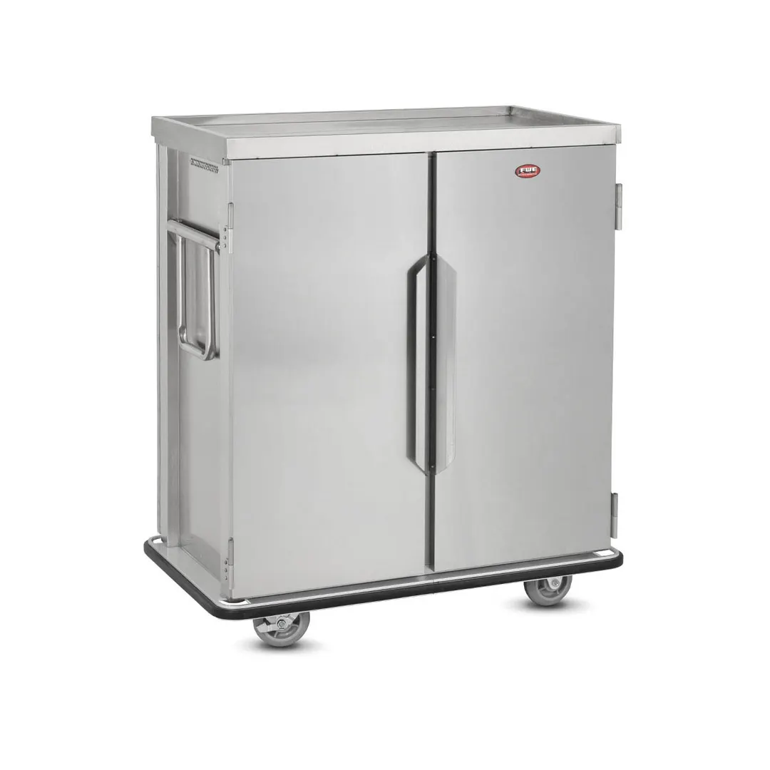 FWE ETC-16 Stainless Steel 16 Tray Mobile Patient Meal Delivery Cart