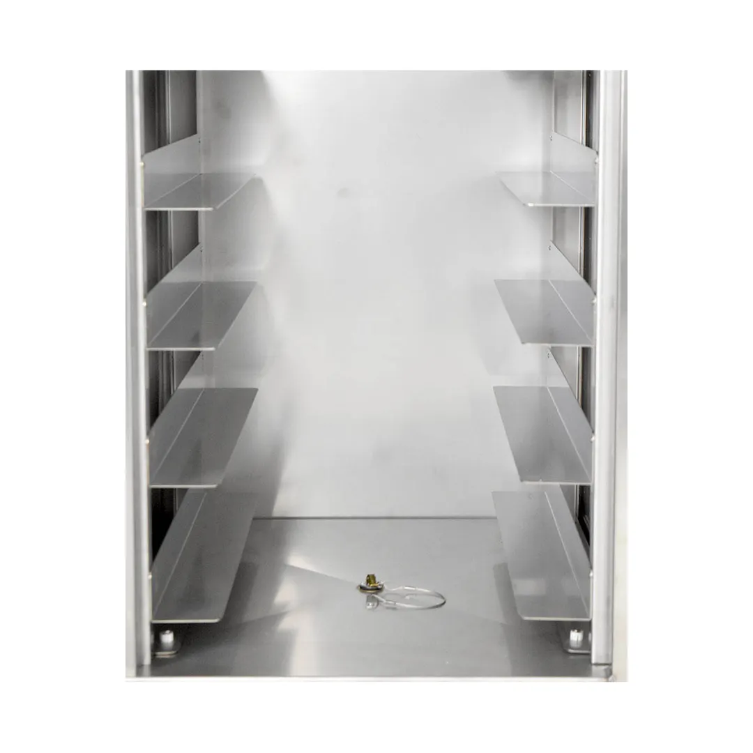 FWE ETC-16 Stainless Steel 16 Tray Mobile Patient Meal Delivery Cart