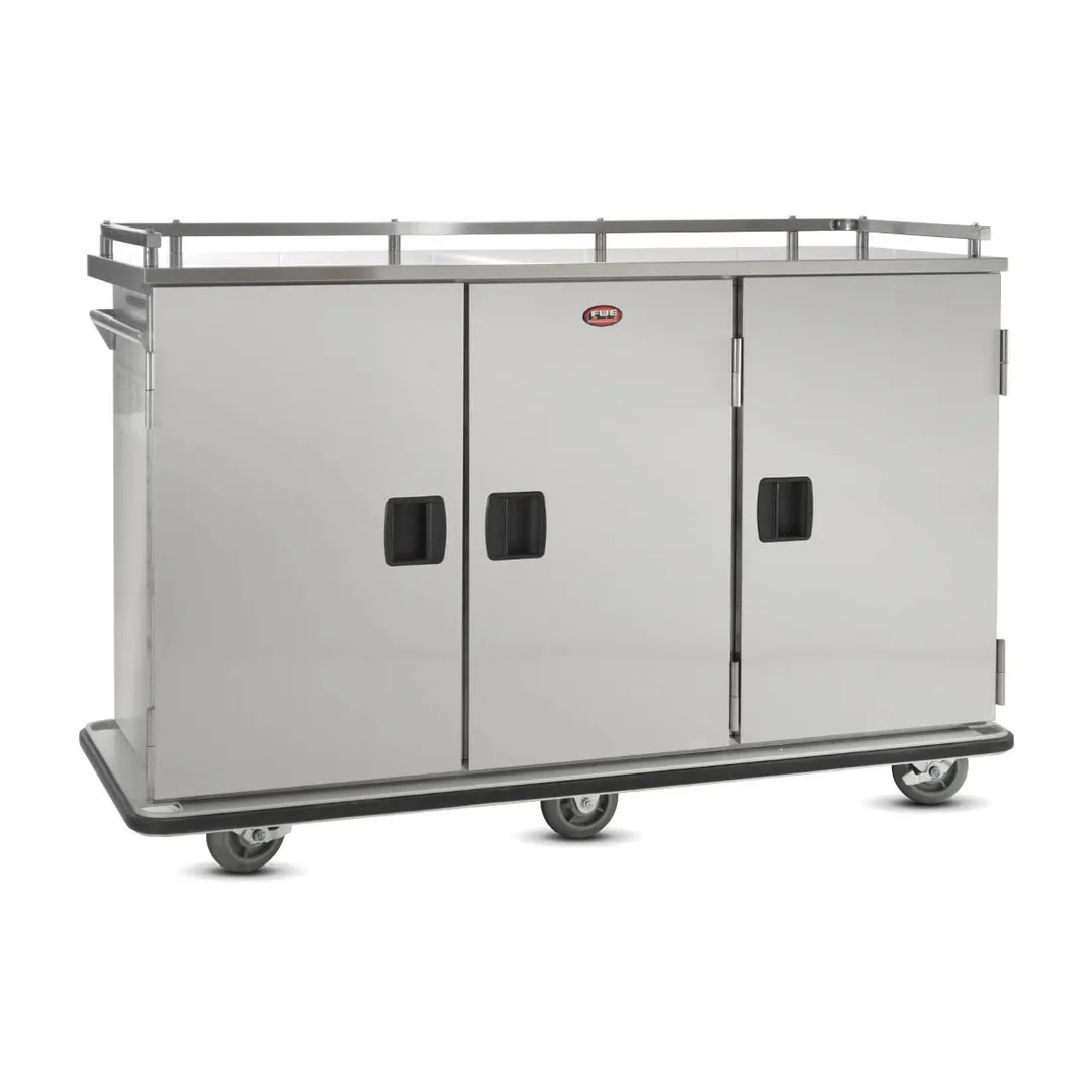 FWE ETC-18 Stainless Steel 18 Tray Mobile Patient Meal Delivery Cart