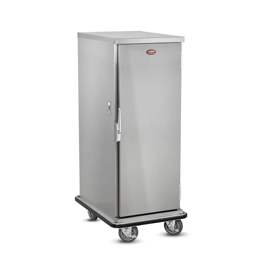 FWE ETC-1826-16 16 Pan Stainless Steel Bun / Food Pan Enclosed Transport Cabinet w/ 3" Bottom Load Slides