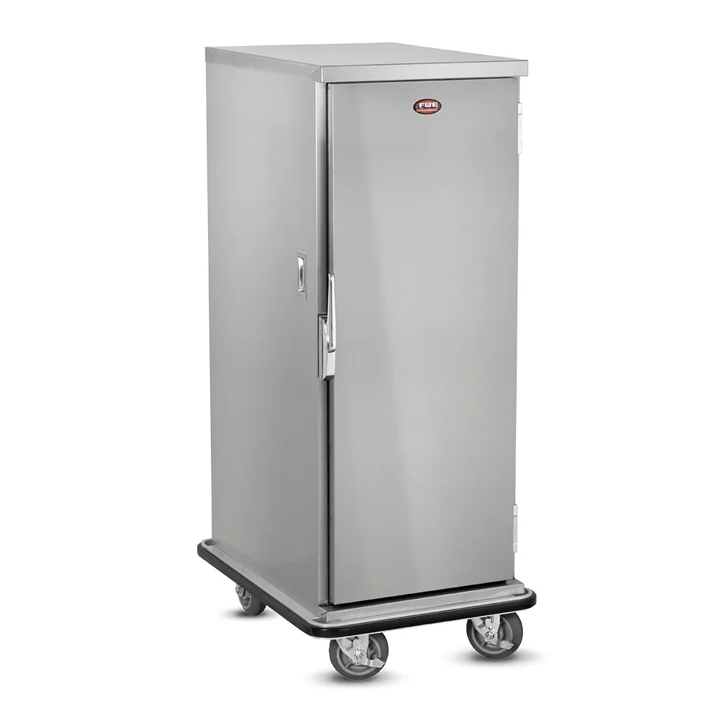 FWE ETC-1826-30 30 Pan Stainless Steel Bun / Food Pan Enclosed Transport Cabinet w/ 3" Bottom Load Slides