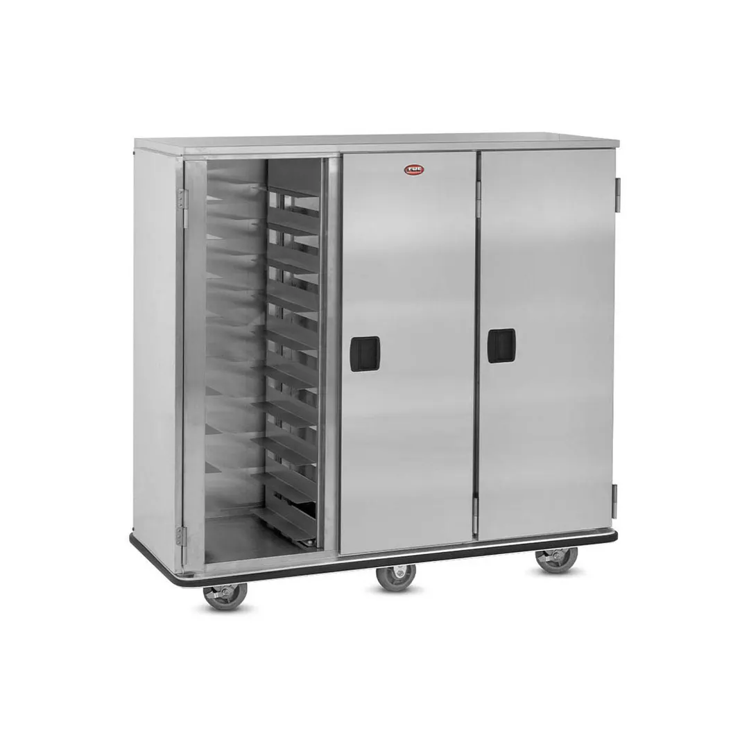FWE ETC-30 Stainless Steel 30 Tray Mobile Patient Meal Delivery Cart