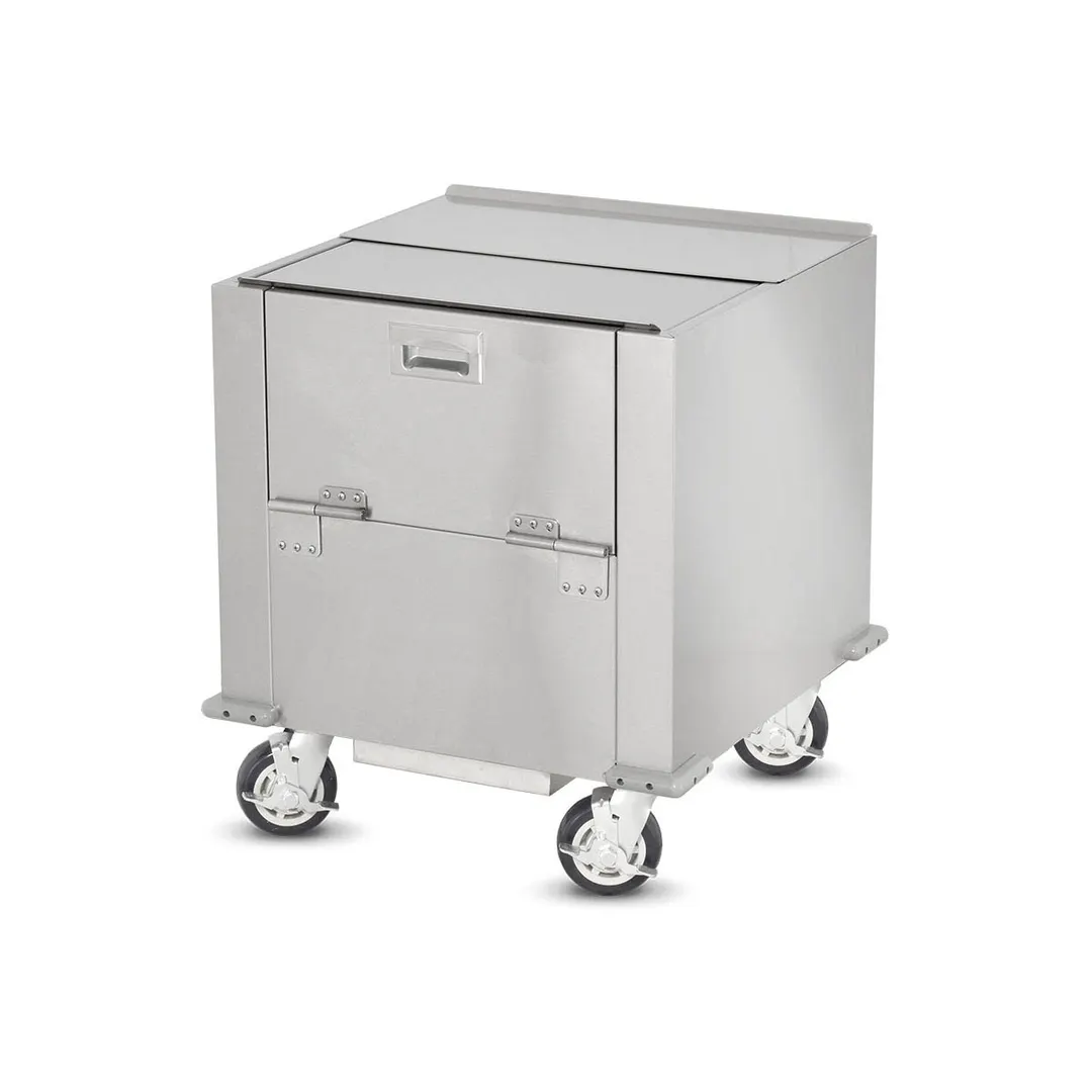FWE HDC-200-11 Stainless Steel Insulated Enclosed Heated Dish Storage Cart for 11" Diameter Plate