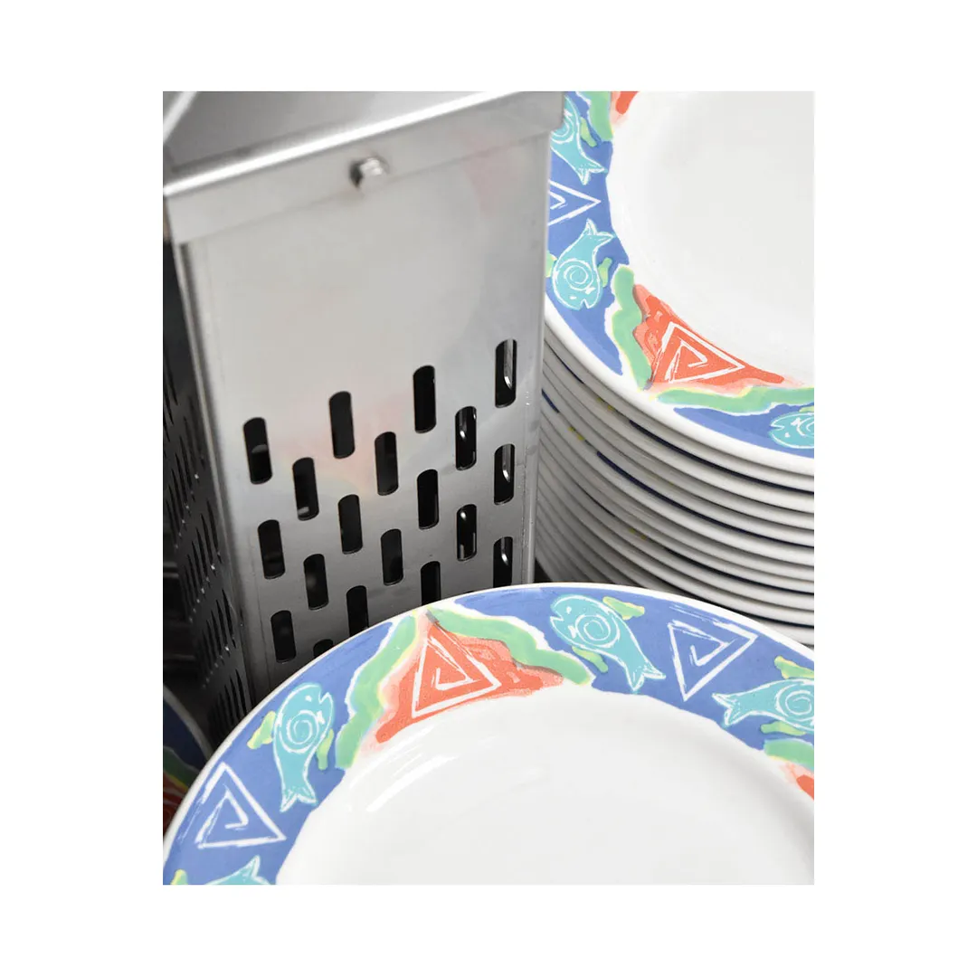 FWE HDC-200-11 Stainless Steel Insulated Enclosed Heated Dish Storage Cart for 11" Diameter Plate