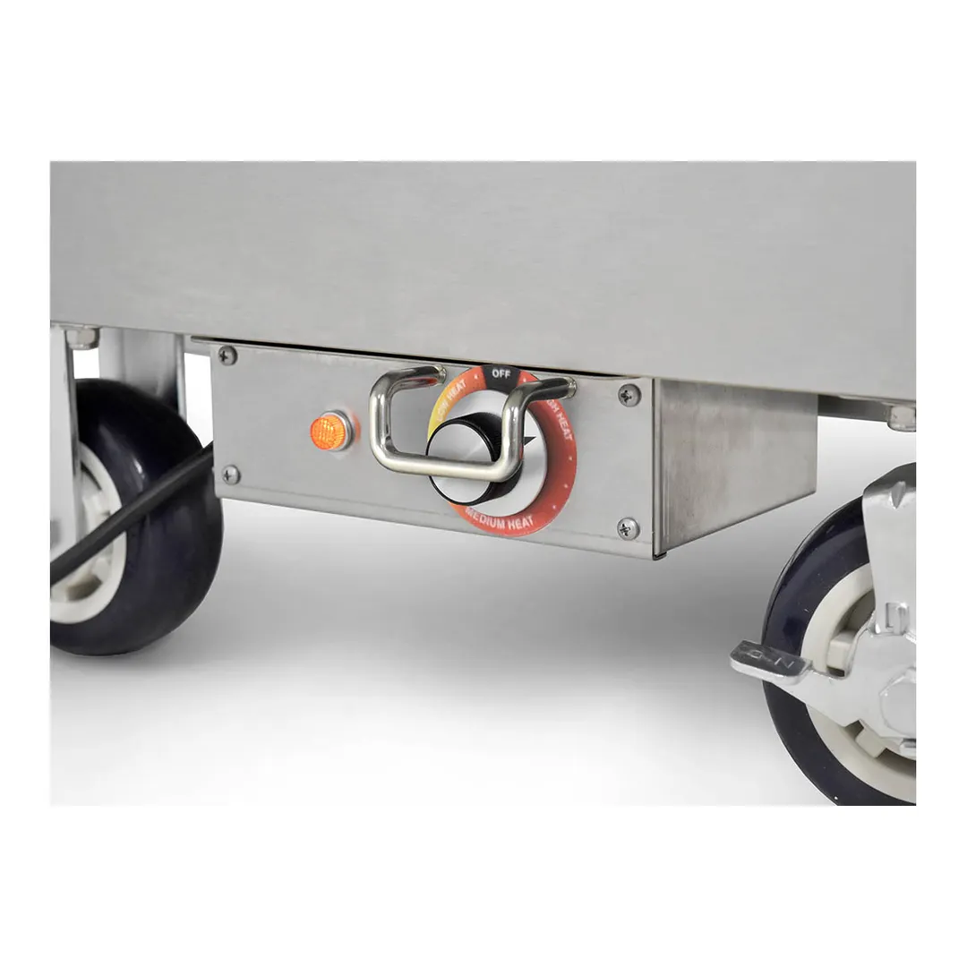 FWE HDC-200-11 Stainless Steel Insulated Enclosed Heated Dish Storage Cart for 11" Diameter Plate