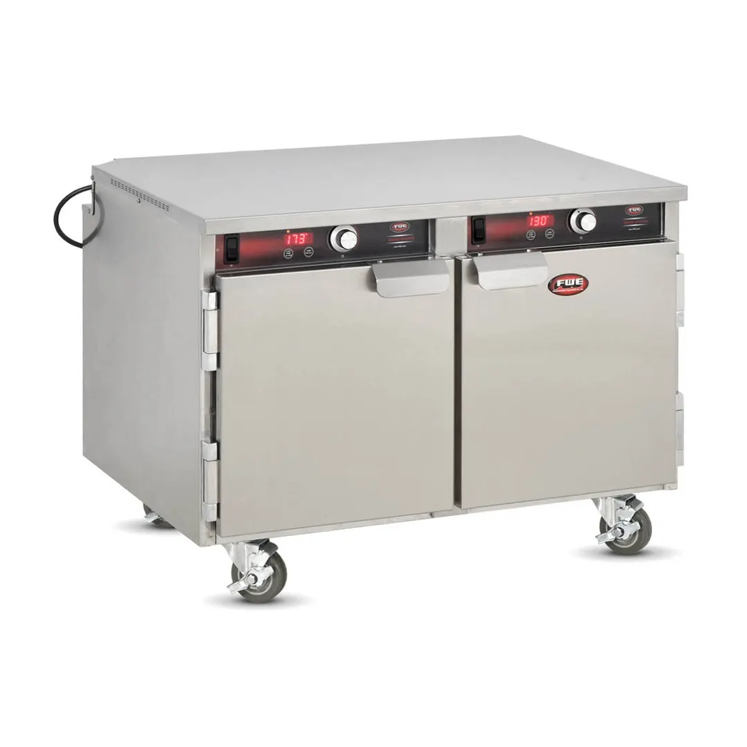 FWE HLC-10 Heated Holding Cabinet, 2-Compartment, Stainless Steel, 10-GN 1/1 Pan Capacity, Undercounter, Solid Door