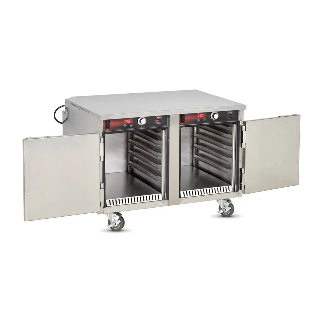 FWE HLC-10 Heated Holding Cabinet, 2-Compartment, Stainless Steel, 10-GN 1/1 Pan Capacity, Undercounter, Solid Door