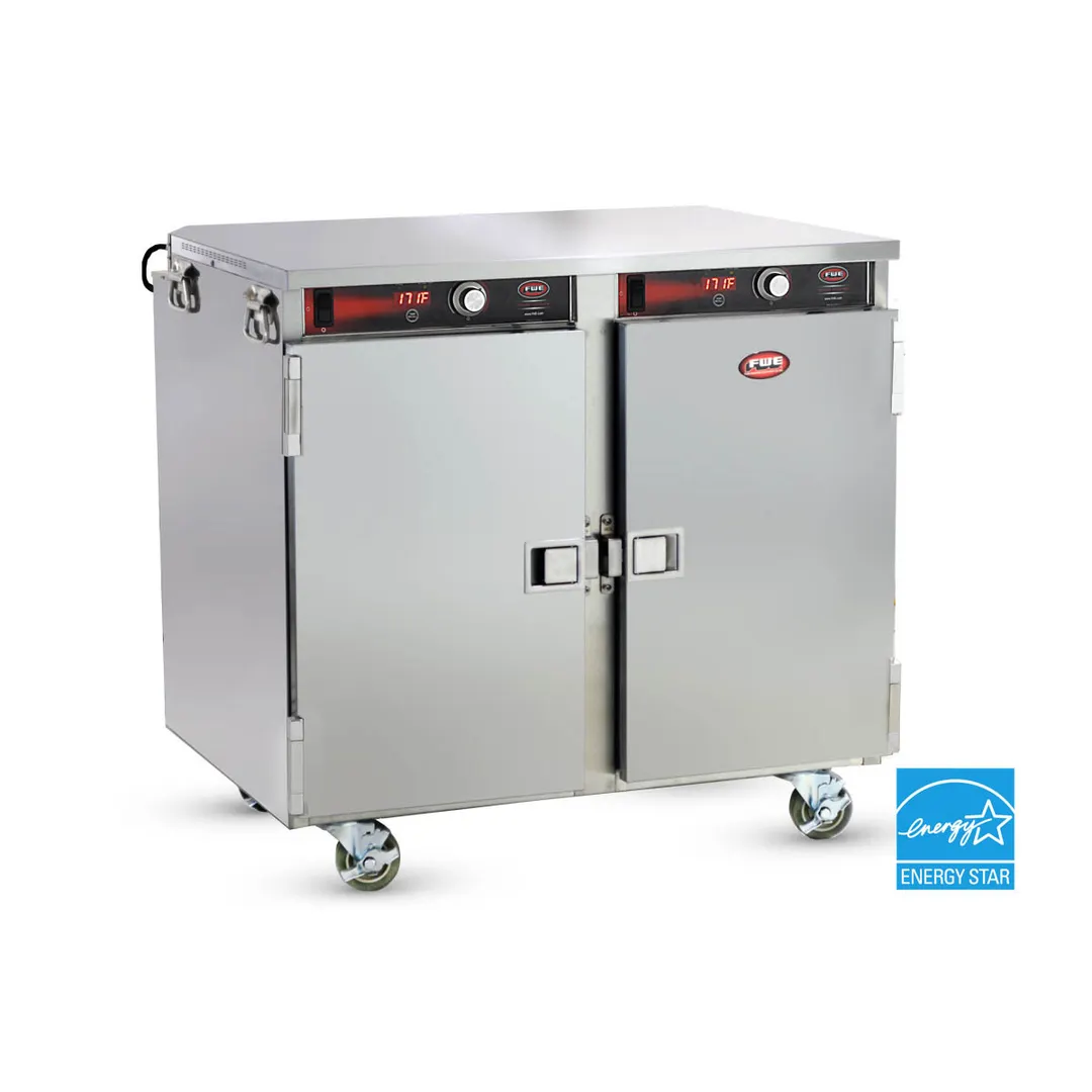 FWE HLC-16 Heated Holding Cabinet, 2-Compartment, Stainless Steel, 33.5"H, 16 GN 1/1 Pans, ENERGY STAR®, Mobile