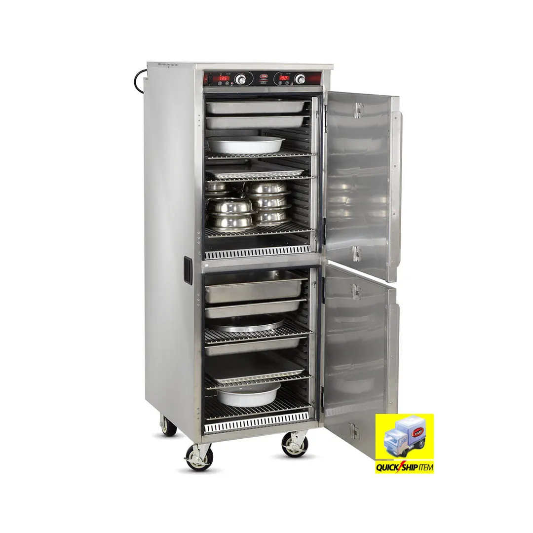 FWE HLC-2127-9-9 Heated Holding Cabinet, 2-Compartment, 73" H, Stainless Steel, (36) 12"x20" Pans