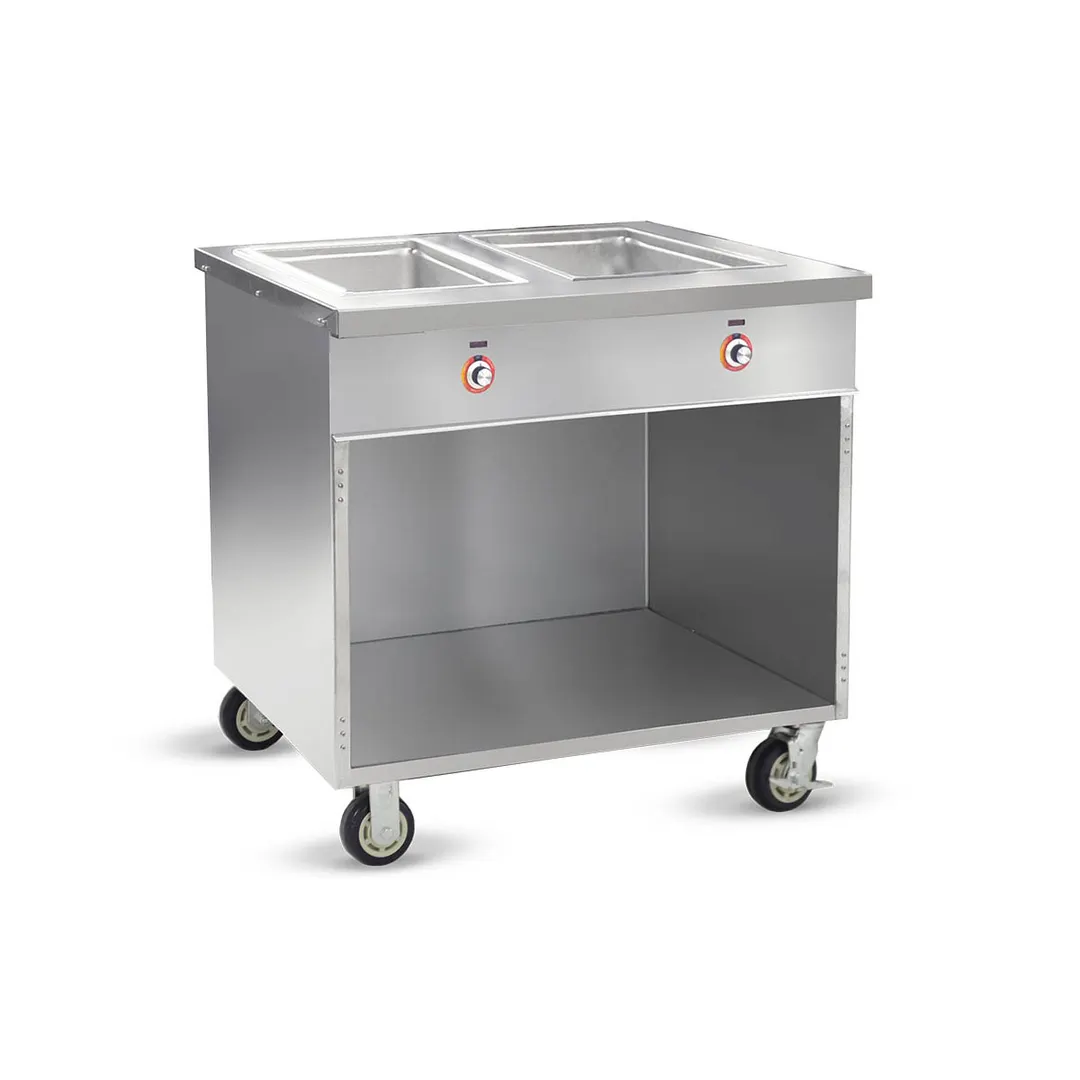 FWE HLC-2W6-1-DRN 34" Handy Line Serving Cabinet,  (2) Wells