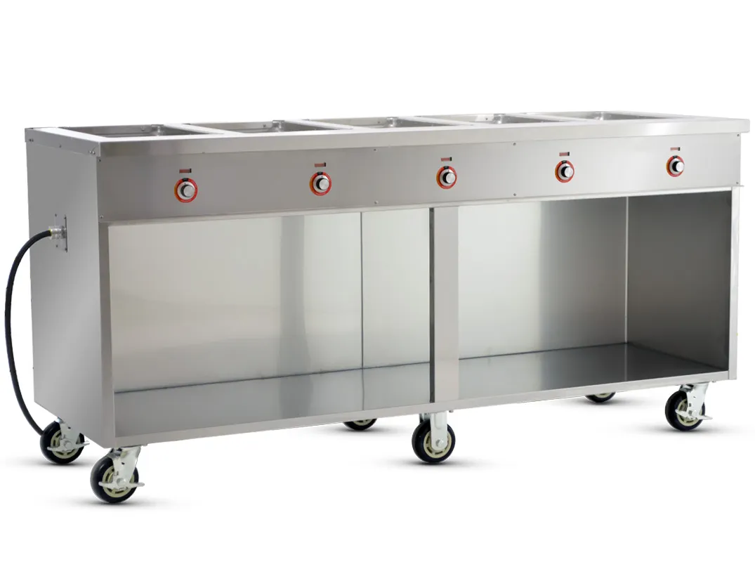 FWE HLC-5W6-1-HWR 77" Handy Line Serving Cabinet, (5) Wells