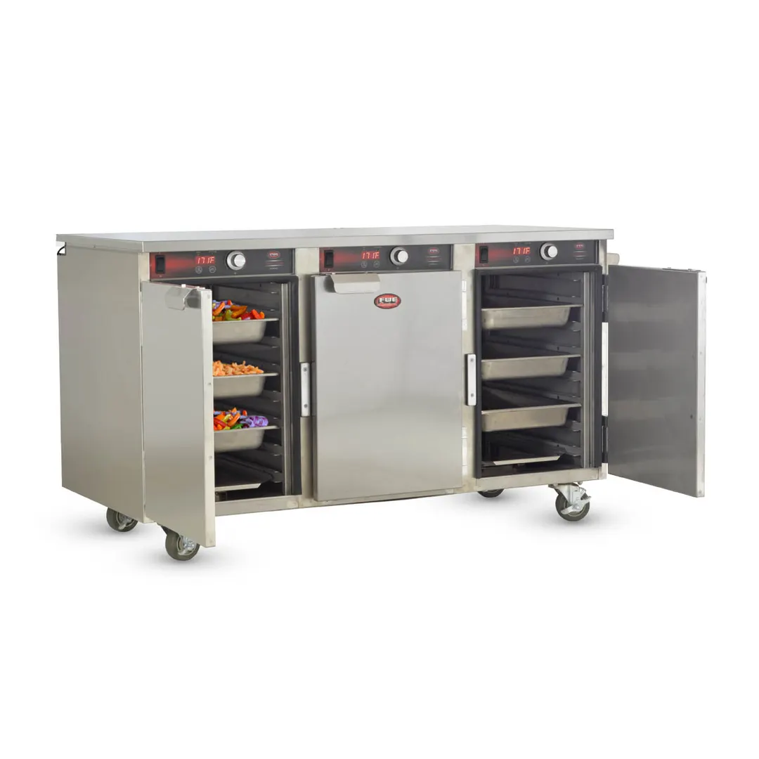 FWE HLC-7H-21 3-Section 3-Door “Undercounter” Heated Holding Cabinet, Stainless Steel, Solid Door