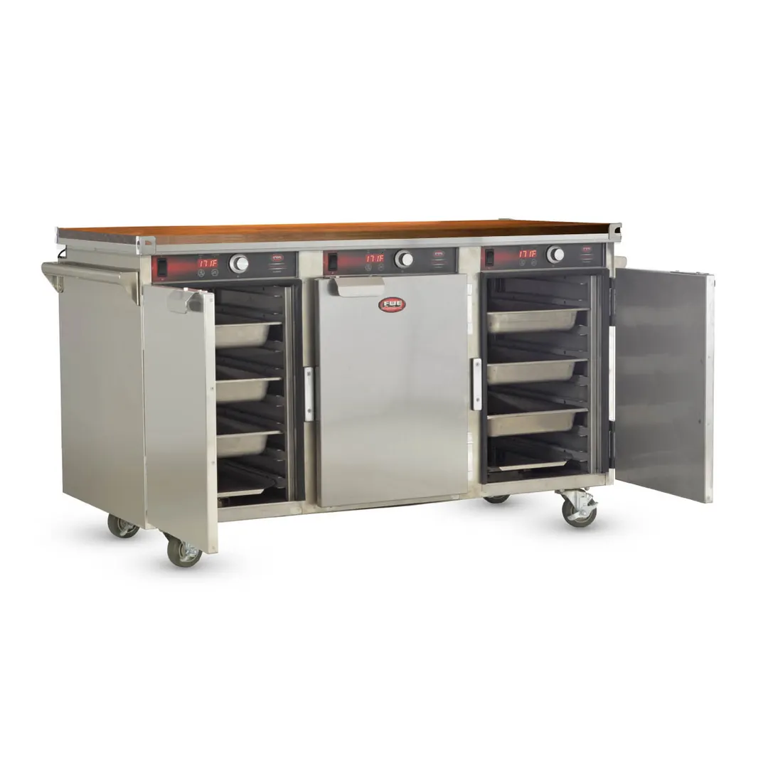 FWE HLC-7H-21 3-Section 3-Door “Undercounter” Heated Holding Cabinet, Stainless Steel, Solid Door