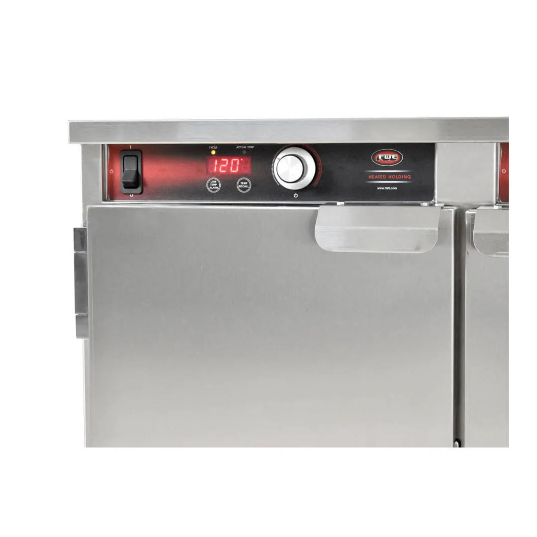 FWE HLC-8H-24 "1/2-Height" 3-Door Solid Door Heated Holding Cabinet, 3-Section, Stainless Steel