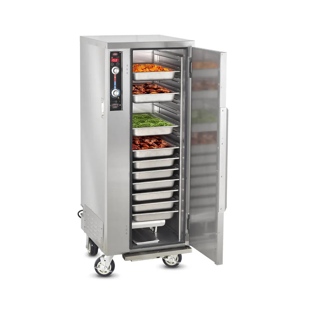 FWE MT-1220-15 Mobile Heated Holding Cabinet, 1-Section, 1-Door, 55-60" H, 15 x 12" x 20" Pan Capacity, Stainless Steel