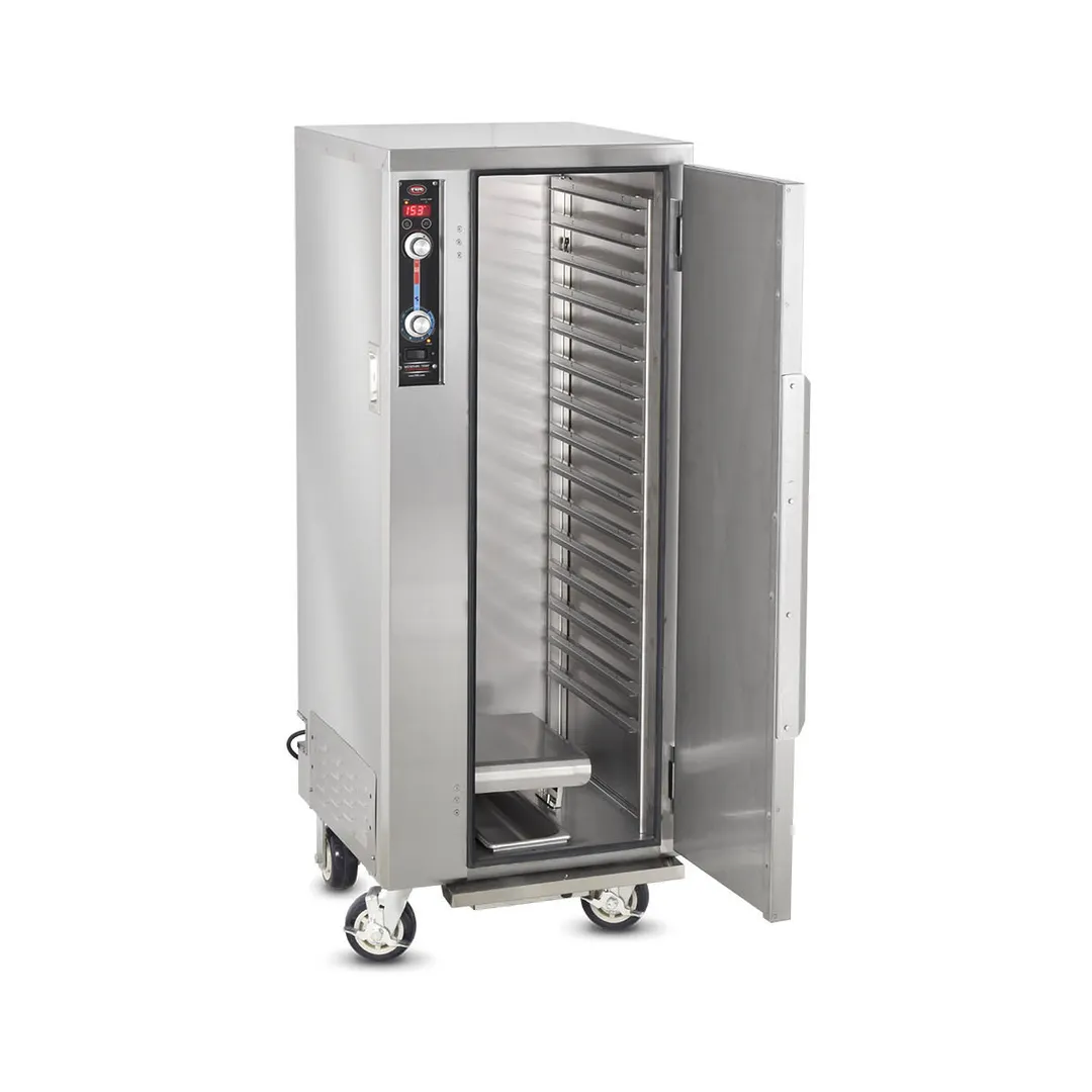 FWE MT-1220-15 Mobile Heated Holding Cabinet, 1-Section, 1-Door, 55-60" H, 15 x 12" x 20" Pan Capacity, Stainless Steel