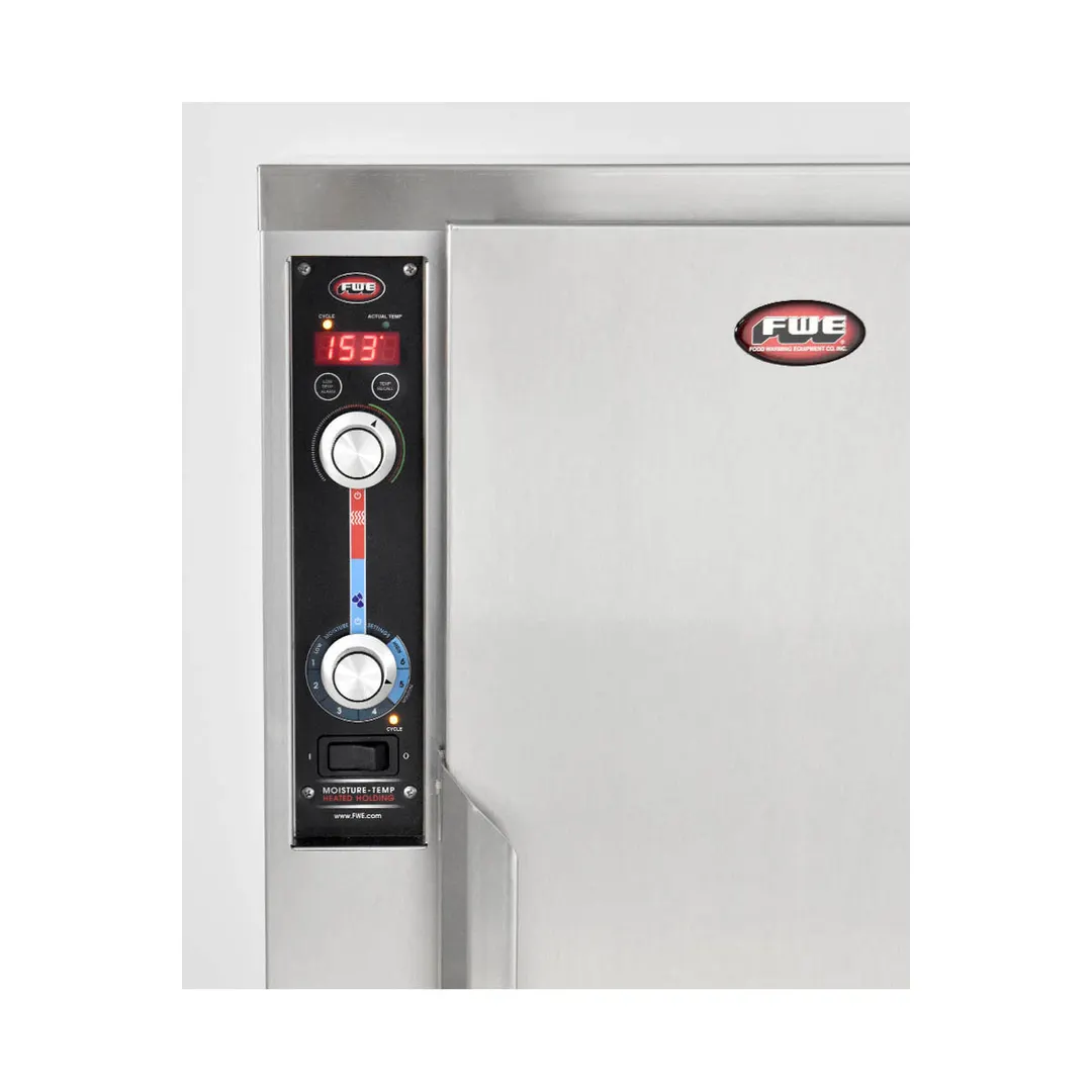 FWE MT-1220-15 Mobile Heated Holding Cabinet, 1-Section, 1-Door, 55-60" H, 15 x 12" x 20" Pan Capacity, Stainless Steel