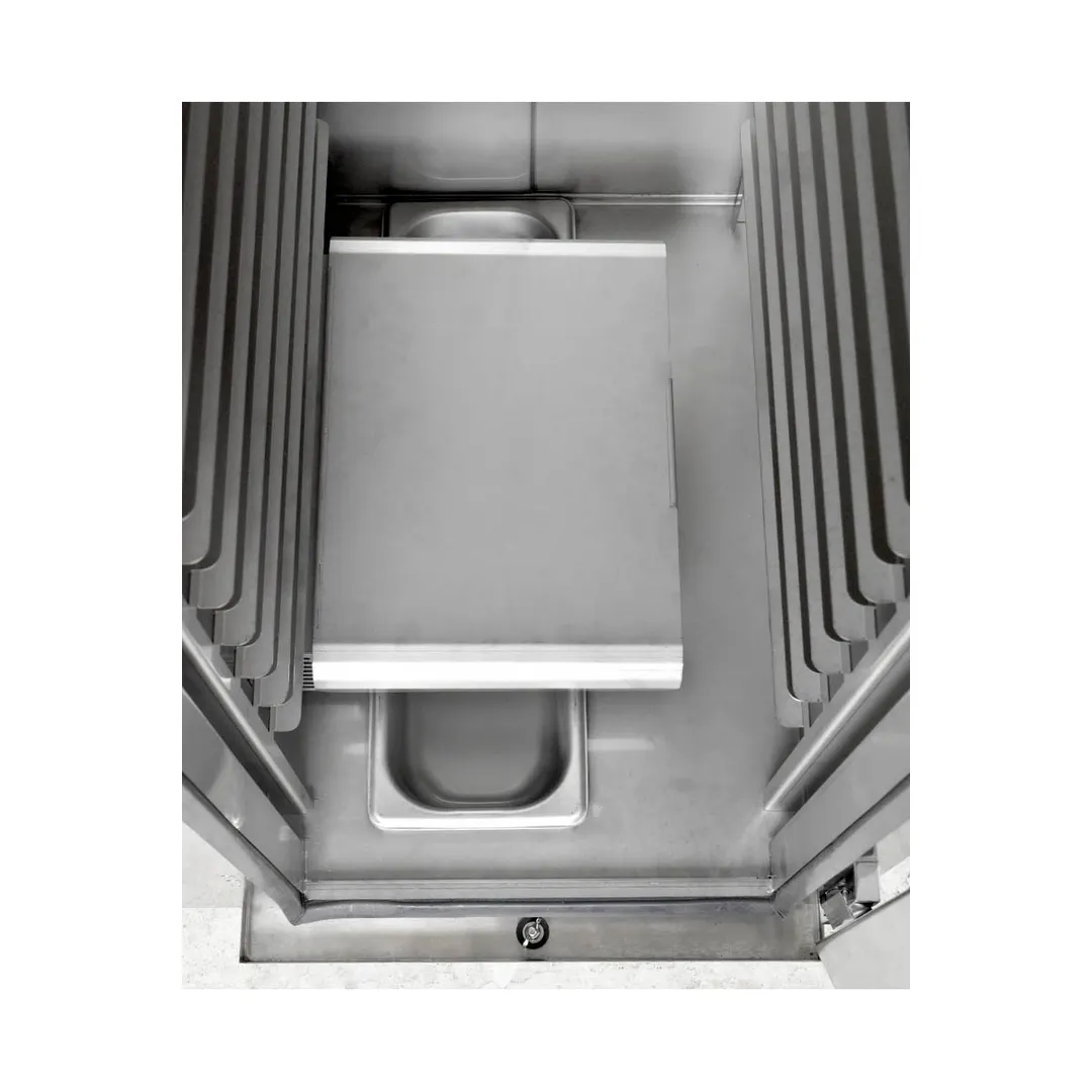 FWE MT-1220-15 Mobile Heated Holding Cabinet, 1-Section, 1-Door, 55-60" H, 15 x 12" x 20" Pan Capacity, Stainless Steel