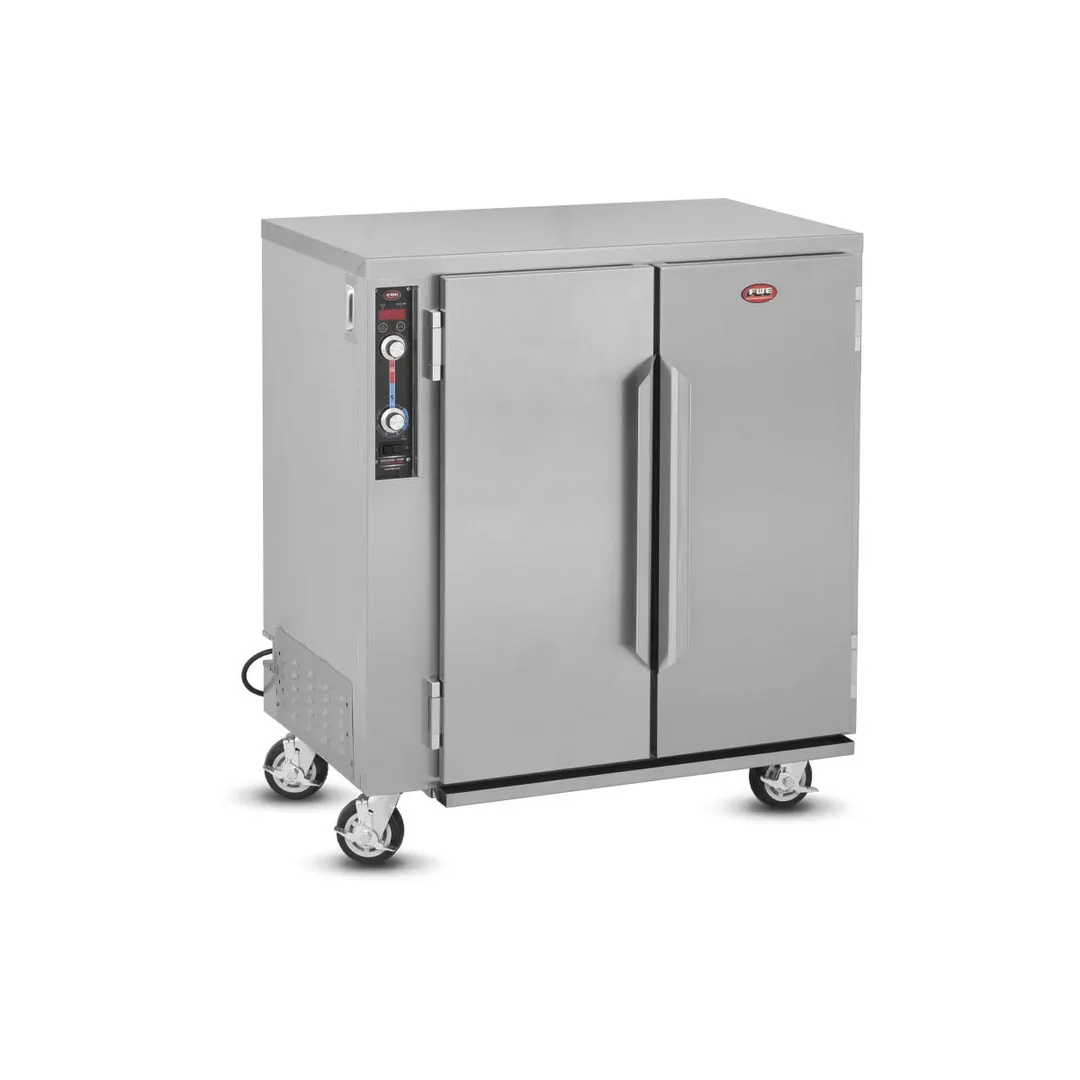FWE MT-1220-20 Mobile Heated Holding Cabinet, 2-Door, Solid Door, 20 12"x20" Pan Capacity, Stainless Steel