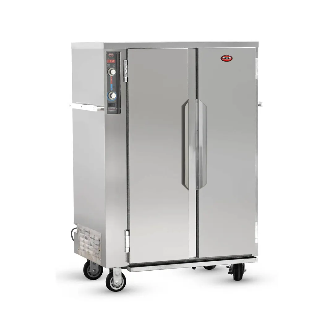 FWE MT-1220-30 Mobile Heated Holding Cabinet, 2-Section, 2-Door, 30-12"x20" Pan Capacity, Stainless Steel