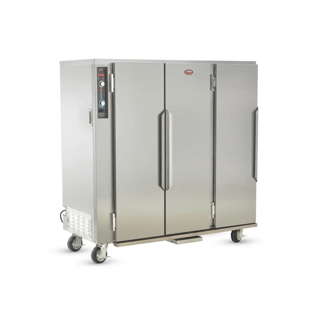 FWE MT-1220-45 3-Section 3-Door Solid Door Heated Holding Cabinet, 45-Pan 12"x20" Capacity, Stainless Steel