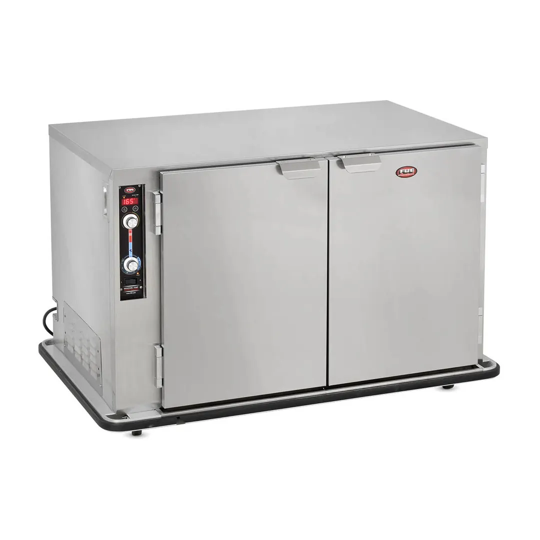 FWE MT-1826-14 2-Section 2-Door Heated Holding Cabinet, Stainless Steel, 12-Pan (12" x 20") Capacity, Adjustable Slides