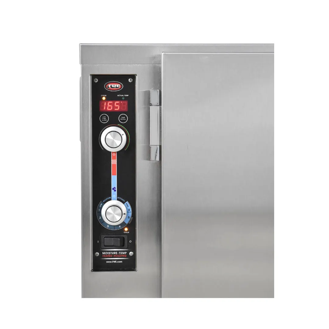 FWE MT-1826-14 2-Section 2-Door Heated Holding Cabinet, Stainless Steel, 12-Pan (12" x 20") Capacity, Adjustable Slides