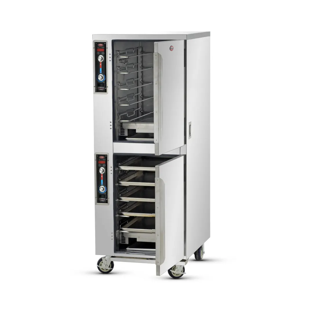 FWE MT-1826-7-7 Full Height 2-Compartment Heated Holding Cabinet, 2-Door, Solid Door, Stainless Steel, 67"-72"H
