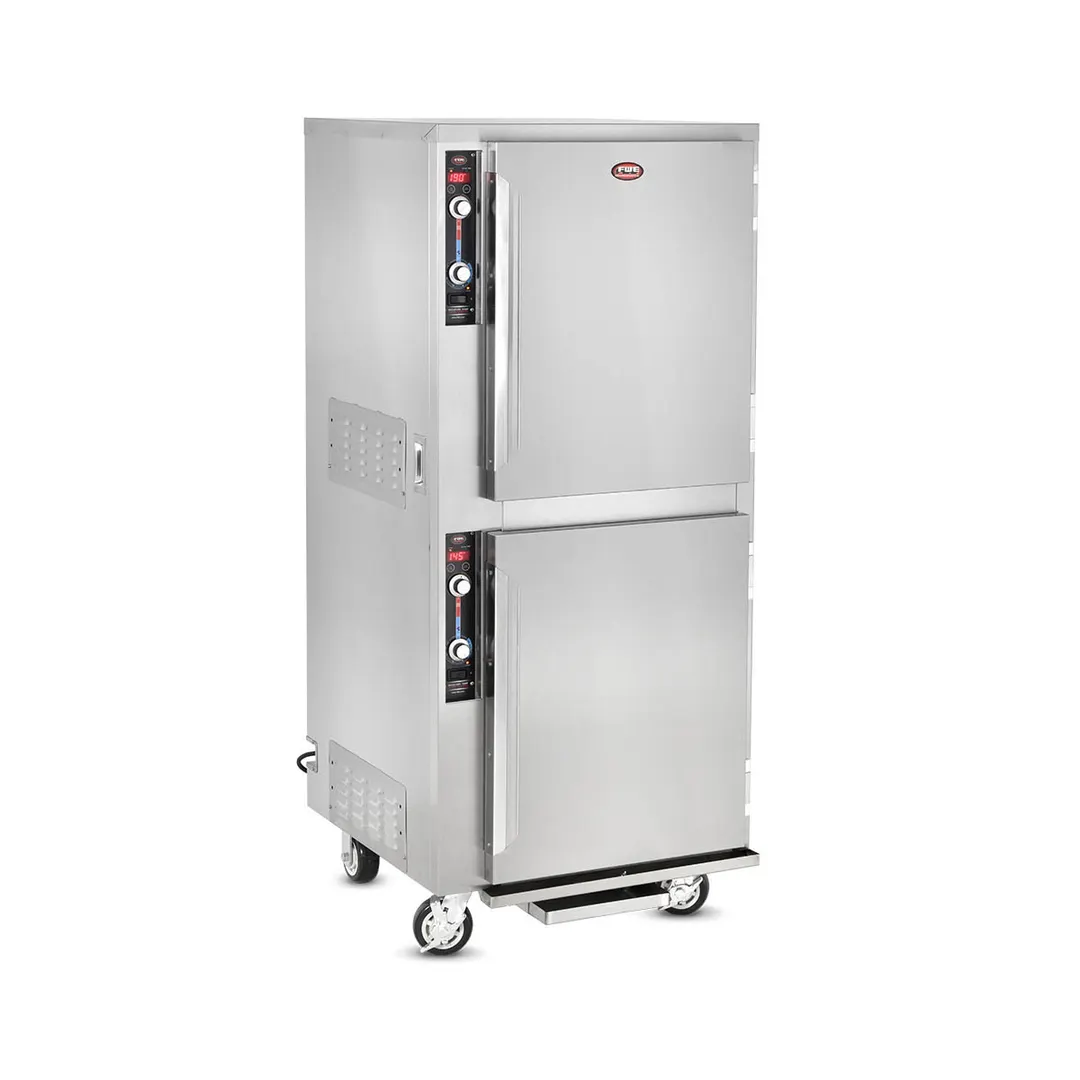 FWE MTU-5-5 Heated Holding Cabinet, 2-Compartment, 67"-72" Height, Dutch Doors, 20 Pan Capacity, Stainless Steel