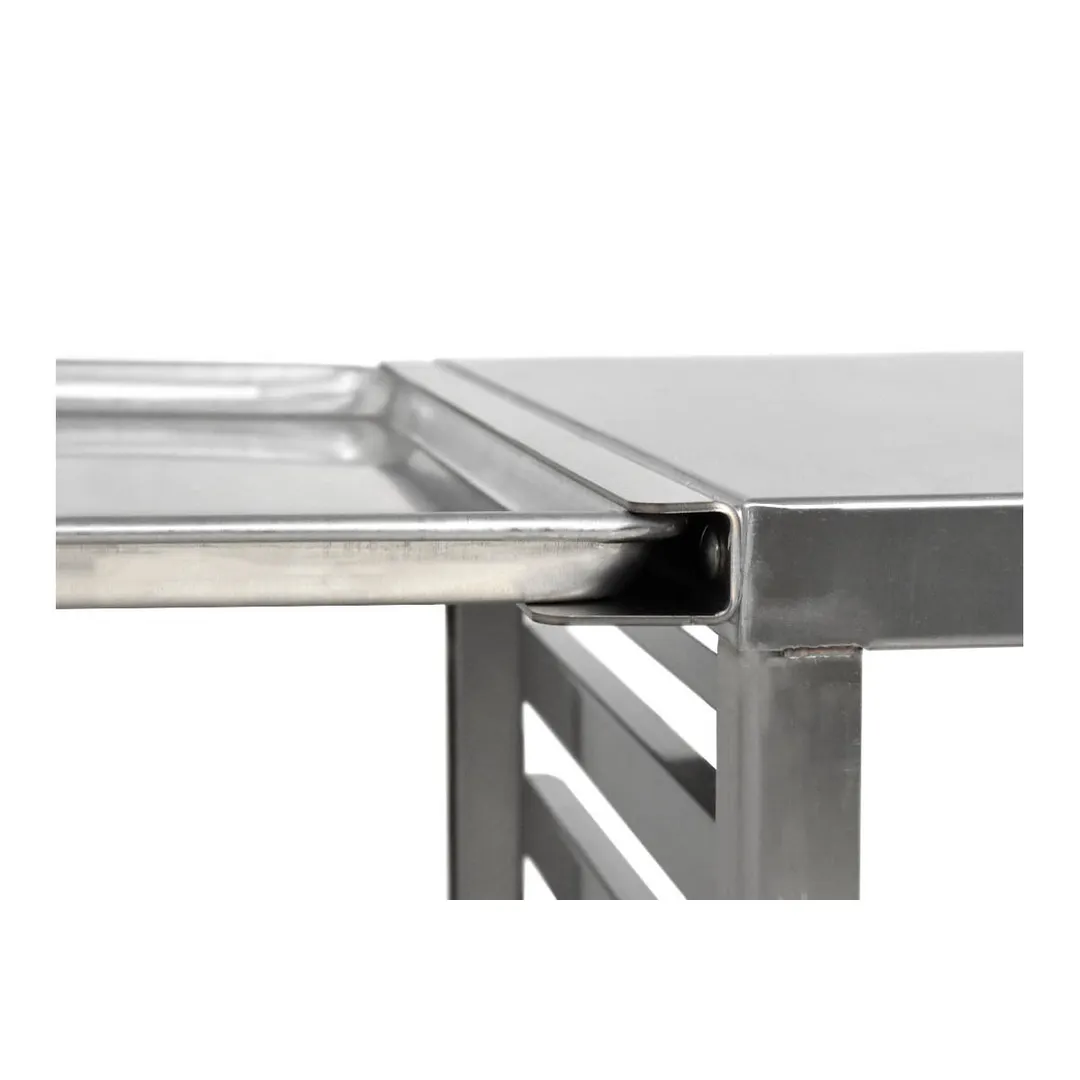 FWE OTR-15-MSWT Equipment Stand with Wing Table, Mobile, 25-1/2"W, (15) Slides