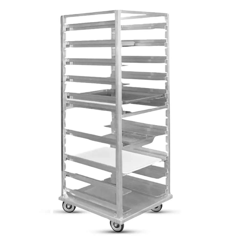 FWE OTR-UA45-12R 12 Pan Mobile Universal Bun / Sheet Pan Rack w/ 1-1/2" Bottom Load Slides - Assembled
