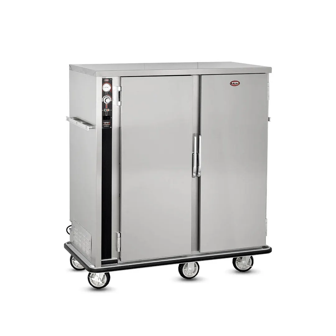 FWE P-120-2 Full Height 2-Door Solid Heated Holding Cabinet, 120 Plate Capacity, Stainless Steel