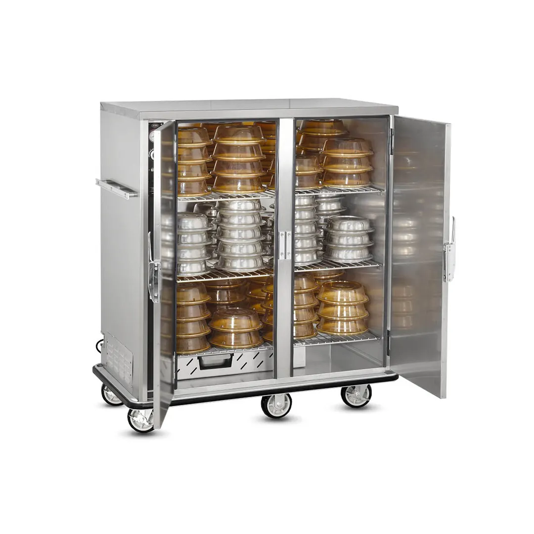 FWE P-120-2 Full Height 2-Door Solid Heated Holding Cabinet, 120 Plate Capacity, Stainless Steel