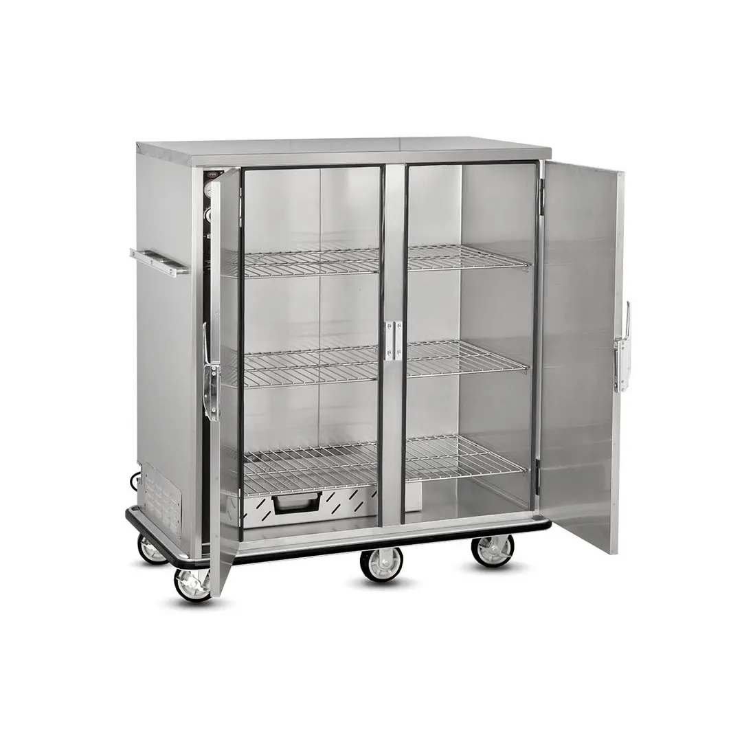 FWE P-120-2 Full Height 2-Door Solid Heated Holding Cabinet, 120 Plate Capacity, Stainless Steel